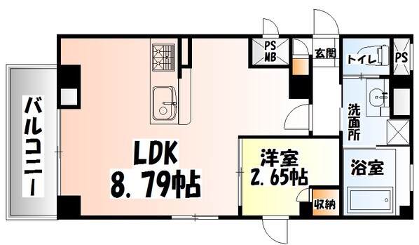 勾当台公園駅 徒歩10分 5階の物件間取画像